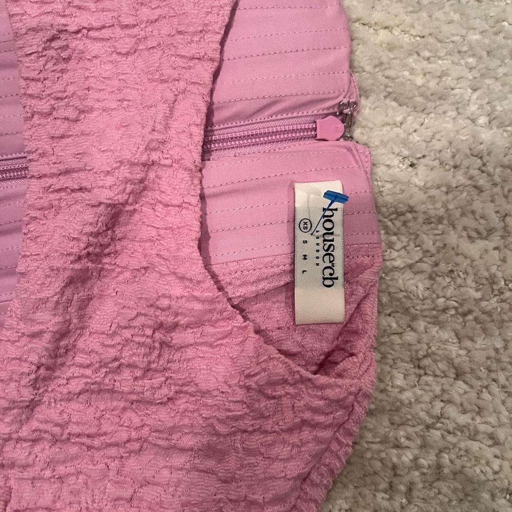 Elegant Pink Textured Women's Top - Picture 4 of 4